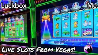 Luckbox vs The Jinx - Live Vegas Slots!  Huge win on Christmas Vacation!