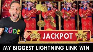 My BIGGEST WIN EVER!!! on LIGHTNING LINK