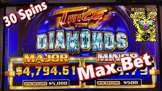 MAX BET BONUS !SLOT MAX BET 30 SPINS ! !TWICE THE DIAMONDS Slot (Ainsworth)MAX 30 Season 2 #10