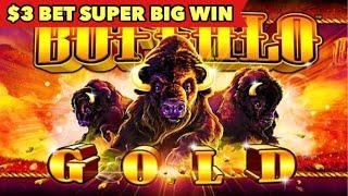 •️SUPER BIG WIN•️ $3 BET BUFFALO GOLD | BUFFALO DELUXE BONUS SLOT