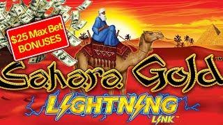 Sahara Gold Lightning Link Slot $25 Max Bet Bonuses-GREAT SESSION | 88 Fortunes & Tarzan Grand Slots