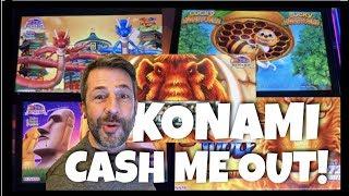 CASH ME OUT ON KONAMI SLOTS!  EPISODE 43 CAN I WIN ON DRAGONS LAW TWIN FEVER  MAMMOTH POWER