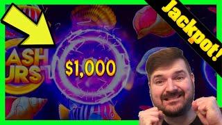 LIVE AS IT LANDS!  $1,000.00 BUBBLE!  JACKPOT HAND PAY On Cash Burst Slot Machine!