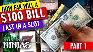 VGT SLOTS  - HOW FAR WILL A $100 DOLLAR  BILL LAST IN A SLOT MACHINE