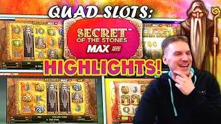 Secret of the Stones MAX Quad Highlights - 28 Slot Features!