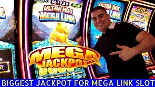 BIGGEST HANDPAY JACKPOT On YouTube For Ultra Hot Mega Link Slot Machine - How Much Money I Won? OMG!