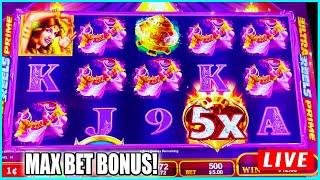 MAX BET BONUS! Cobra Hearts Slot Machine Live Play at The Casino