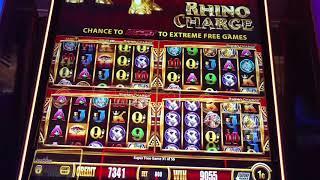 56 Free Games! Big WIN Wonder 4 Boost $8 bet Rhino charge Free Spins bonus slot machine pokie