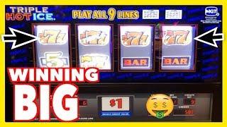 WINNING BIG  on High Limit IGT Triple Hot  Ice ️ Slot - Turning $100 into $1,000