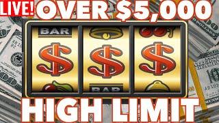 $5,000 HIGH LIMIT Slot Machine  Group Pull  - Meadows Racetrack & Casino