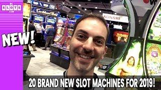 • PREMIERE of 20 BRAND NEW 2019 SLOT MACHINES • BCSlots LIVE from NIGA