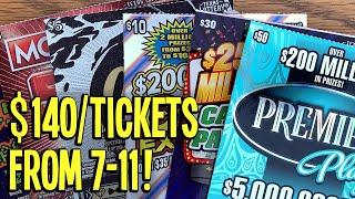 $140/TICKETS from 7-11!  A Bit Of Everything! $50, $30, $10 and $5's  TX Lottery Scratch Offs