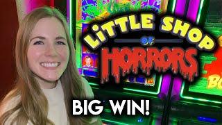 BIG WIN! First Time Trying NEW Little Shop of Horrors Slot Machine! Super Fun Game!