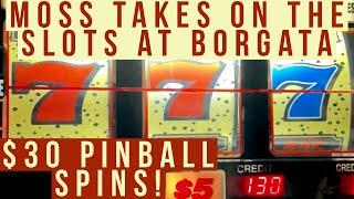 High Limit Play At The Borgata $30 Pinball $20 Triple Double  $15 Double Dragon Spins With MOSS!