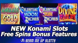 New Konami Slot Bonuses - Animals' Gold, Celestial Moon/Sun Riches and Divine Eagles