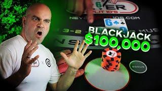 $100,000 MASSIVE BET BLACKJACK - NeverSplit10s -  E.172