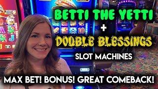 GREAT COMEBACK! Double Blessings Slot Machine + Betti The Yetti! $8.80/Spin BONUS
