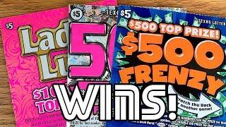 WINS!! $500 Frenzy, Lady Luck + 50X!  TEXAS LOTTERY Scratch Off Tickets