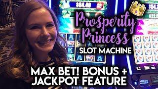 Prosperity  Princess  $6.80  MAX BET  Free Spins  and Jackpot  BONUSES!