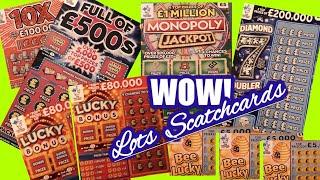 Full £500s10XNew MonopolyLucky Bonus.Diamon 7sDoublerBee Lucky.Scratchcards