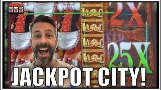 SUPER LUCKY!! BACK to BACK JACKPOTS on LIL RED SLOT MACHINE!!!