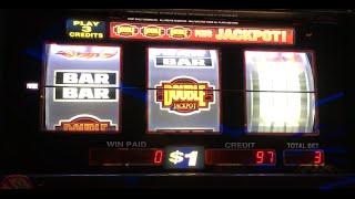Double Jackpot MAX BET LIVE PLAY Slot Machine at Harrahs SoCal