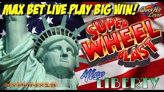 SUPER WHEEL BLAST Slot Live Play Max Bet Big Win Bonus!!