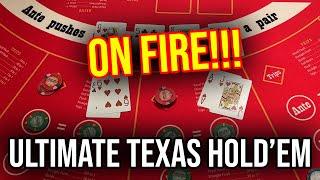 SUPER LUCKY RUN ULTIMATE TEXAS HOLD'EM!! HIT THE PERFECT CARDS!!!