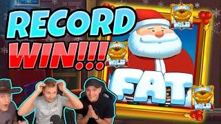 RECORD WIN! Fat Santa BIG WIN - MEGA WIN on Casino slot from CasinoDaddy