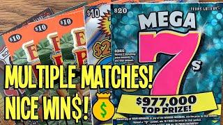 WINS ACROSS THE BOARD! $110/TICKETS  $20 Mega 7s + 3X Extreme Payout  TX Lottery Scratch Offs