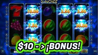 Tragamonedas Diamondz  $10 Hasta Lograr el Bonus!