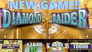 NEW GAME DIAMOND RAIDER BY KONAMI BIG WIN AWESOME FREE SPINS