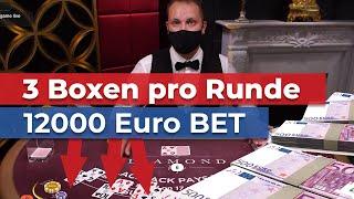Live Blackjack - Drei Boxen pro Runde - Crazy 12000€ BET!