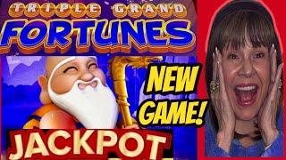 Jackpot Handpay Live! New Game Triple Grand Fortunes!