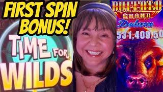 FIRST SPIN BONUS! TIME FOR WILDS!