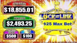 $25 Bet High Limit Lock It Link Slot Machine Bonus | + High Limit Lighting Link Slot Live Play