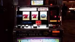 $100 Slot Machine Jackpot - High Limit Triple Double Diamond