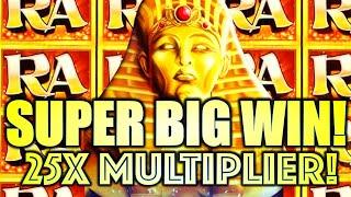 SUPER BIG WIN! 25X MULTIPLIER HIT TWICE!! MYSTERIES OF RA SUPER COLOSSAL REELS Slot Machine (SG)