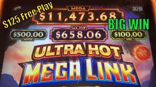 BIG WIN !ULTRA HOT MEGA LINK Slot (SG) Slot  $125 Free Play Slot Play彡栗スロ