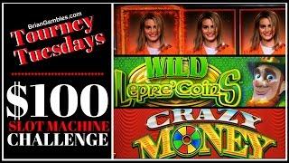$100 Double or Nothing Challenge TOURNEY TUESDAYS LIVE PLAY Slot Machine Pokies