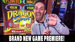 PREMIERE  HUGE WINS on BRAND NEW Dragon Spin Age of Fire!  Bonus Double Up