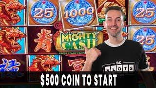 MASSIVE COIN on a $12.50 Bet Bonus!  Mighty CASH Brings Mighty WIN