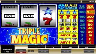 Free Triple Magic slot machine by Microgaming gameplay • SlotsUp