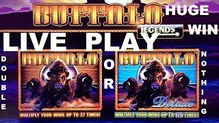 HUGE WIN - Buffalo Deluxe Live Play Double or Nothing Slot Machine - Viewer Request Part 2