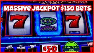 MASSIVE DOUBLE RED HOT RESPIN JACKPOT/ $150 BETS/ DOUBLE DIAMOND SLOT JACKPOT GOT THE RESPIN