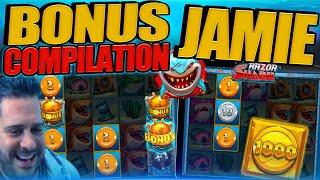 JAMIE SLOTS BONUS COMPILATION!! TNT Tumble, Razor Shark, Tiki Tumble And MORE!