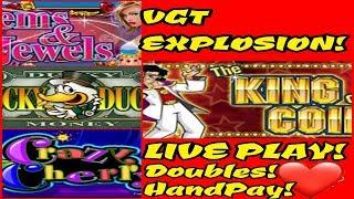 VGT EXPLOSION! SEVERAL VGT GAMES | LIVE PLAY | DOUBLE UPS | WIN CLIPS | HANDPAY AT THE END!!