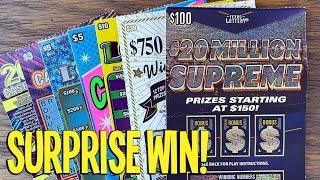 SURPRISE WIN! $100 Lottery Ticket ⫸ $210 TEXAS LOTTERY Scratch Offs