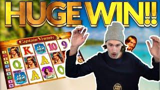 HUGE WIN! Captain Venture Big win - BIG WIN on Casino slots from Casinodaddy live stream