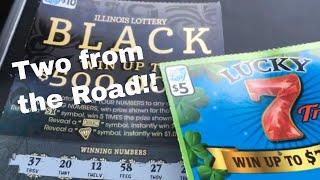 Two from the road! Scratching a $5 and $10 Illinois Instant Lottery Ticket